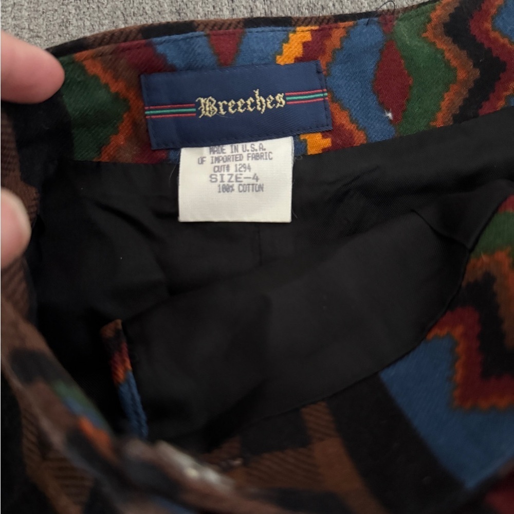 Vintage Breeches Wrap Skirt Aztec Southwestern Bohemian Sz 4 Made In USA - Picture 7 of 9